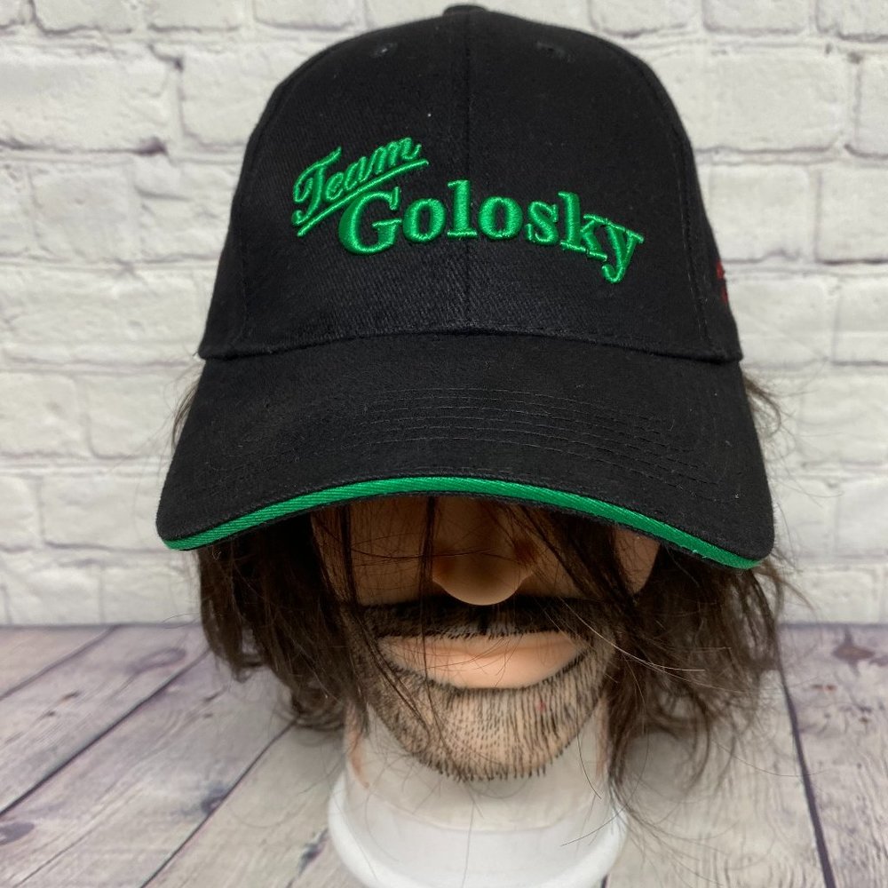 Hat Cap Strap Back Black Green Team GOLOSKY Trucking Contracting Embroidered
